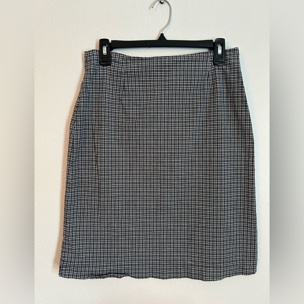 VTG Gingham Check Blue Skirt Women’s S Academia Coquette Collegiate Preppy Y2K